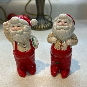 Vintage Set of 2 Norerest Santa Claus